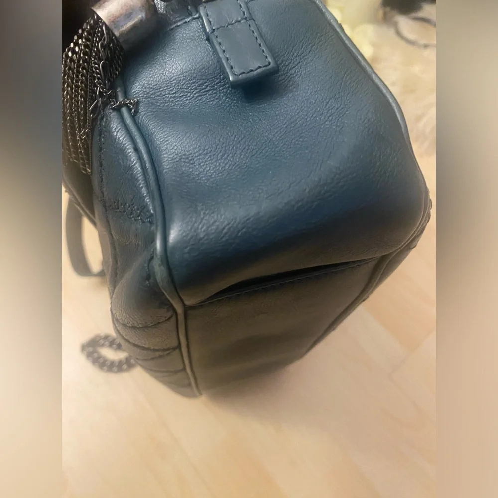 CHANEL Dark Green Quilted Shoulder Bag